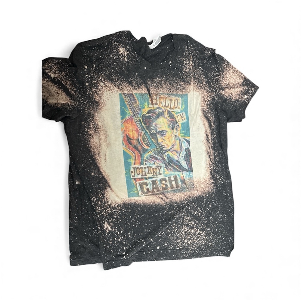 Bella Canvas Black and Cream Johnny Cash Tee